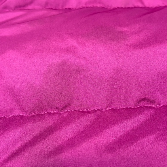 Lands End Down Puffer Jacket Womens XL Tall Magenta Pink Full Zip Pockets - Picture 12 of 15